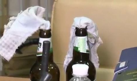 Полиция установит состав вещества в бутылках