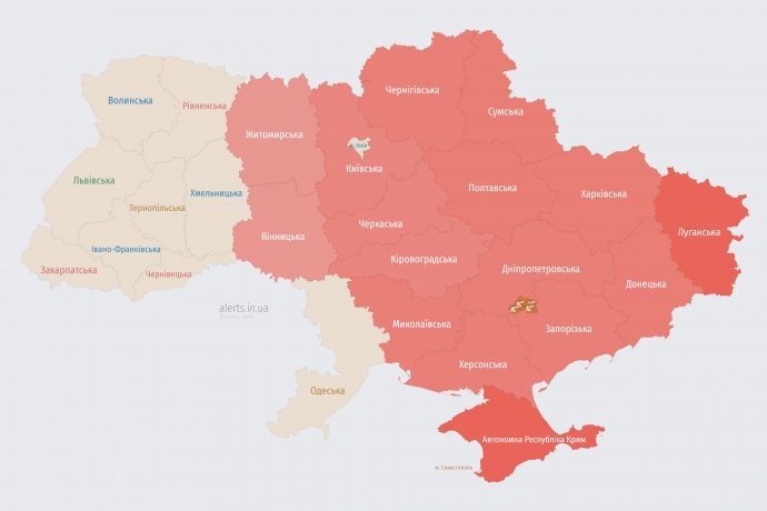 Мапа alerts.in.ua