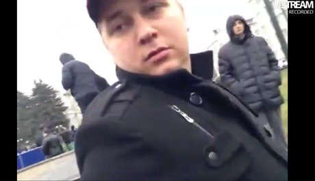 Мусєєв біля місця нападу на Євромайдан