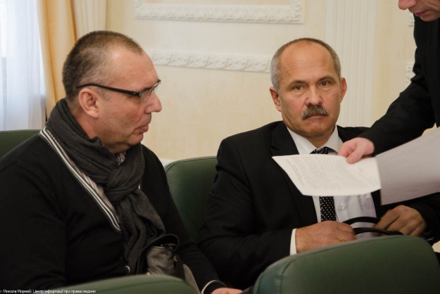 Гончаренко (зліва) і Ковжога перед засіданням ВРП