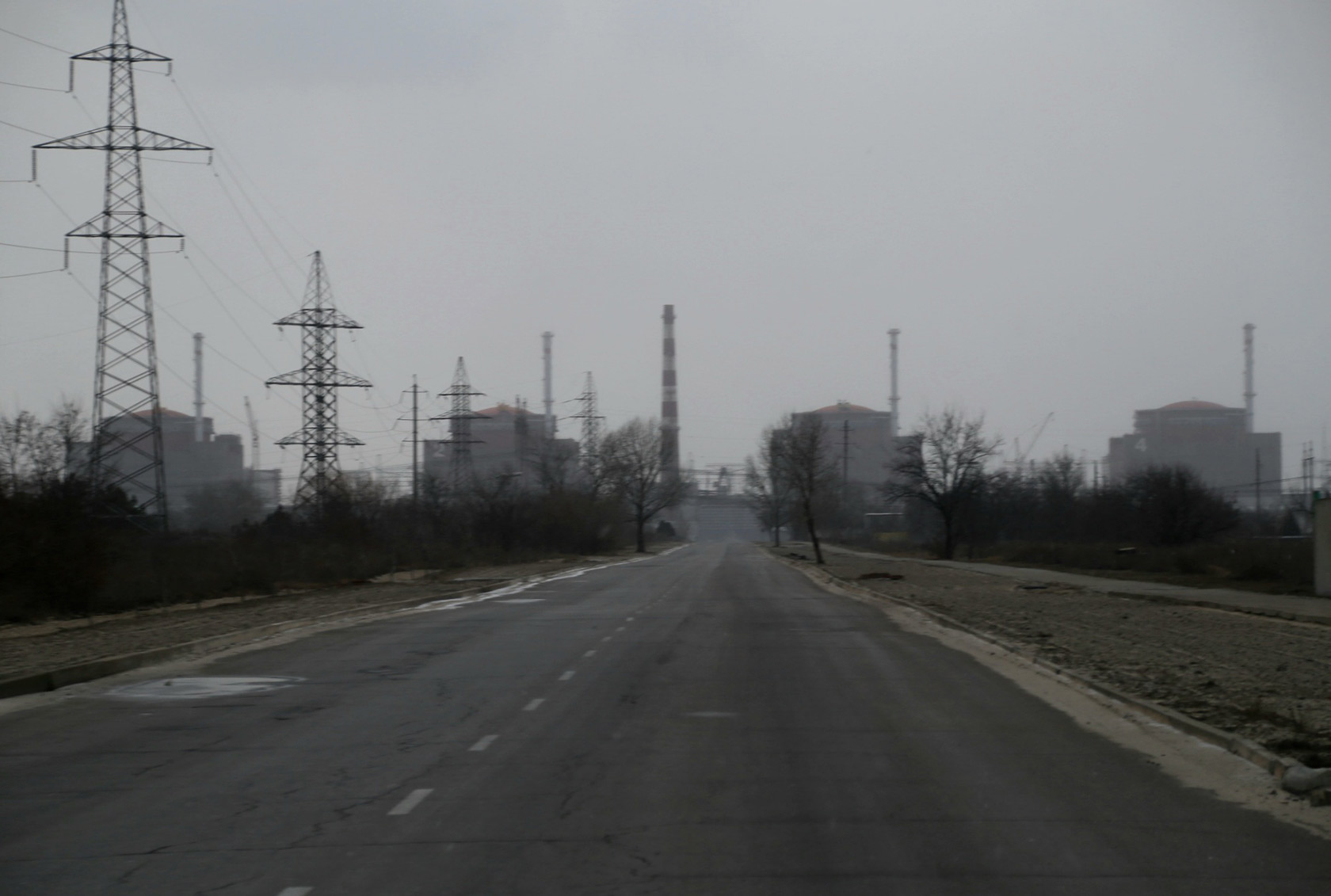 Запорізька атомна станція в окупованому Енергодарі. Березень 2022