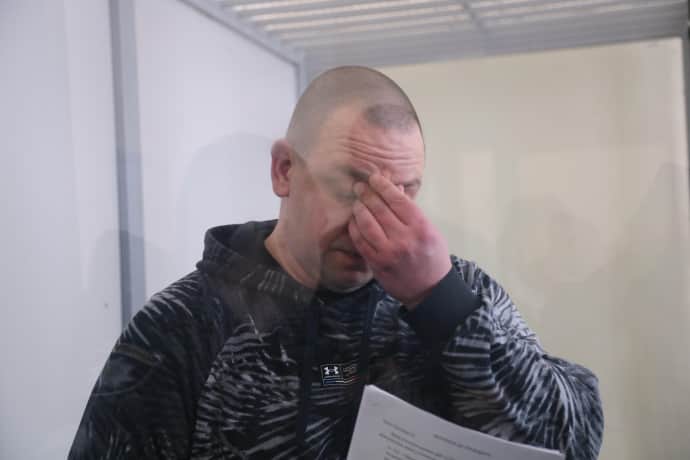 Обвинувачений Роман Дудін у залі київського суду