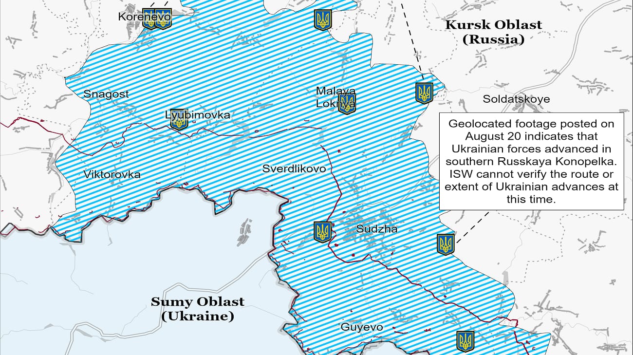 ISW Analyses New Ukrainian Advances In Russia S Kursk Oblast