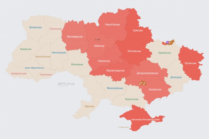 Mapa alertów.in.ua