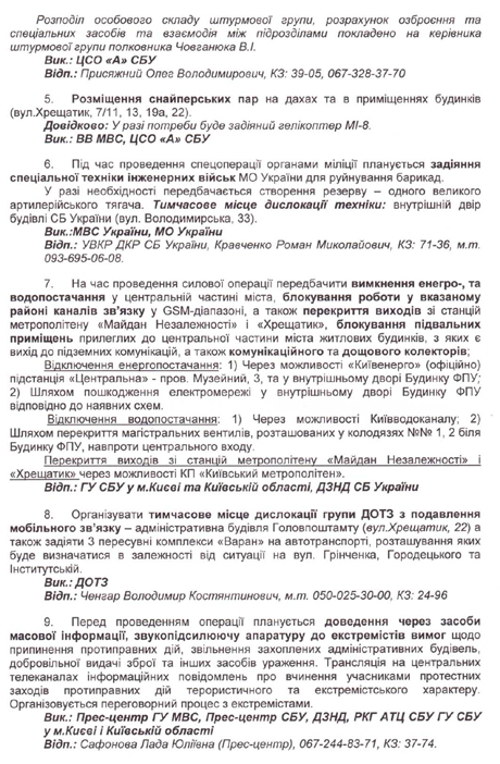 Стали известны организаторы силового разгона Майдана (документы)