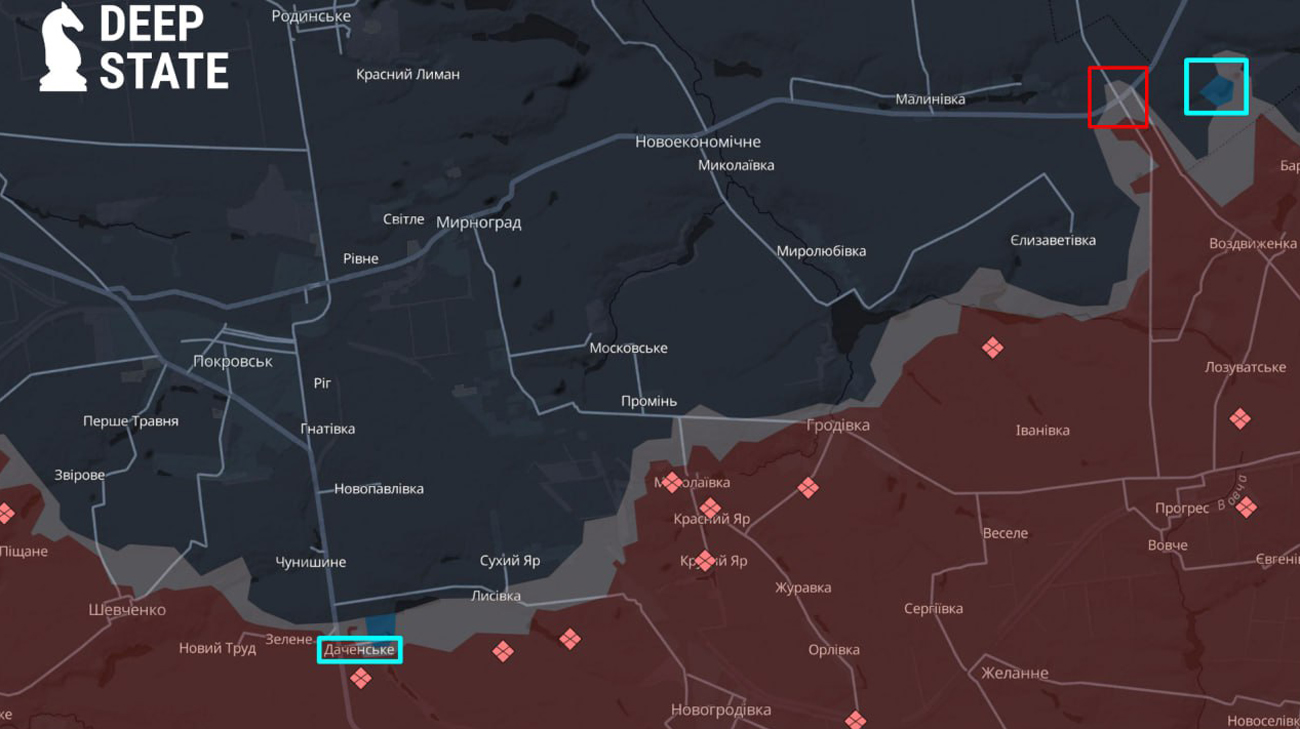 DeepState: Russians consolidate positions at intersection of Pokrovsk-Kostiantynivka motorway in Donetsk Oblast