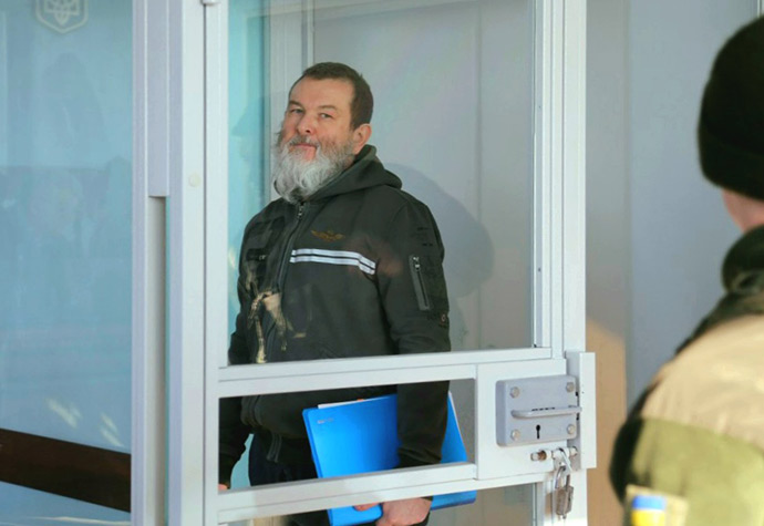 Колишній очільник Кримського управління СБУ Олег Кулініч у залі суду. Лютий 2023
