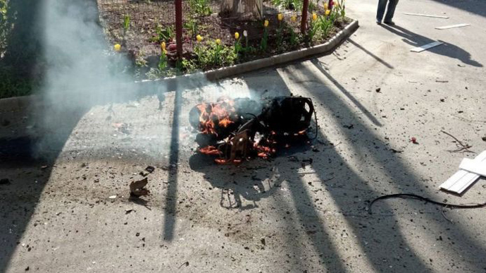В центре оккупированного Мелитополя взорвался заминированный скутер  