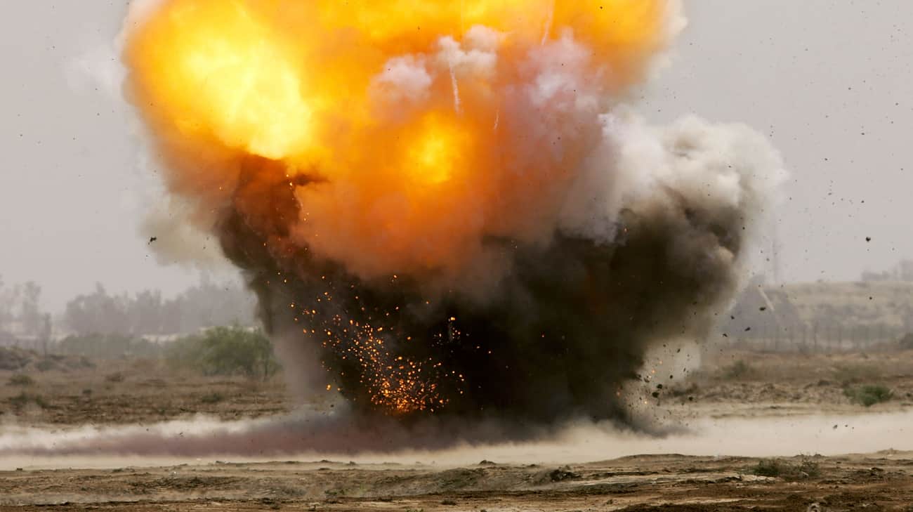 In Indonesia during the disposal of ammunition, at least 13 people were killed