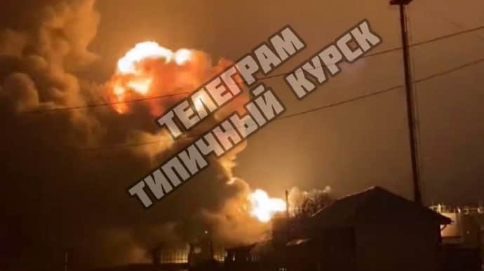 В Курской области горит нефтебаза