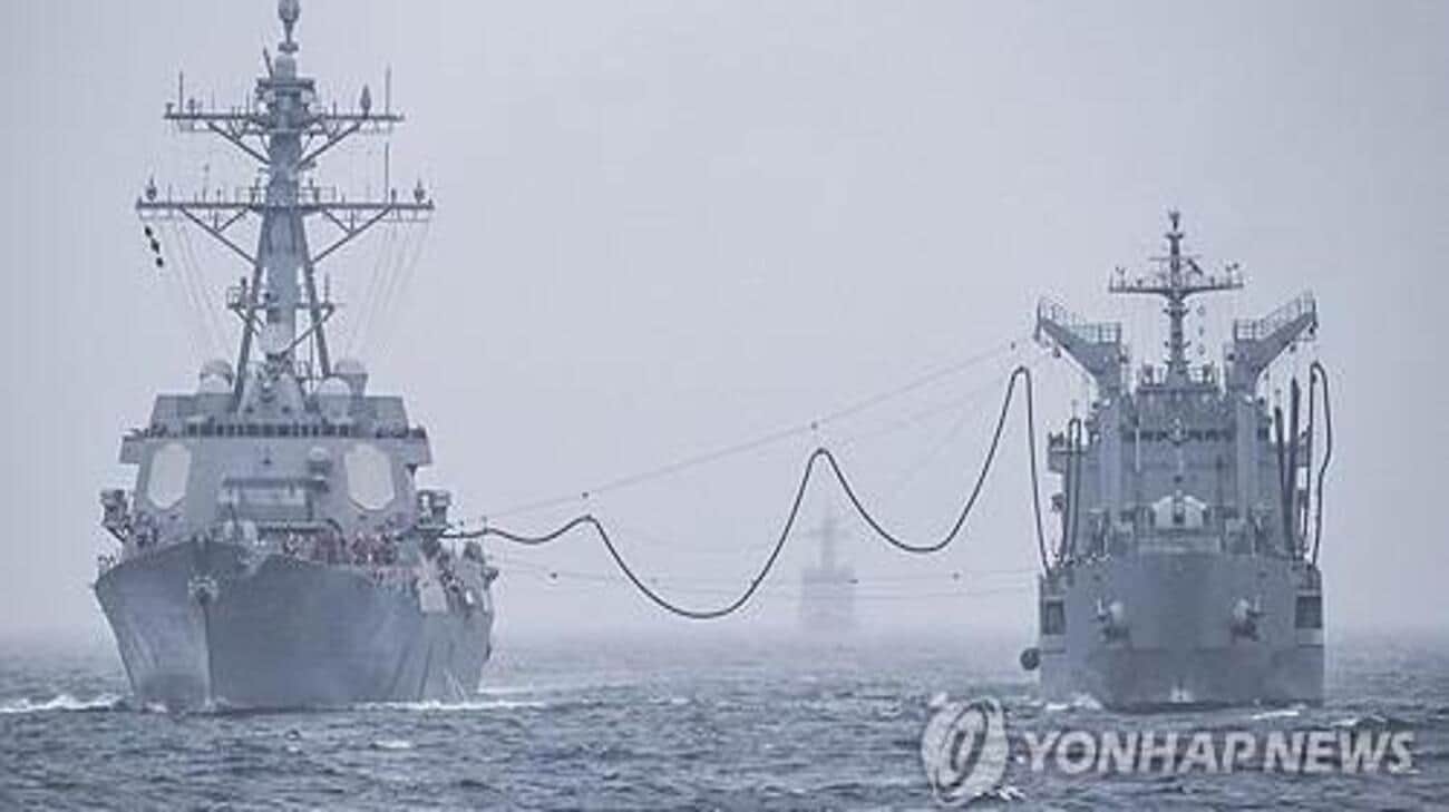 South Korea and USA conducted military training in the Eastern Sea