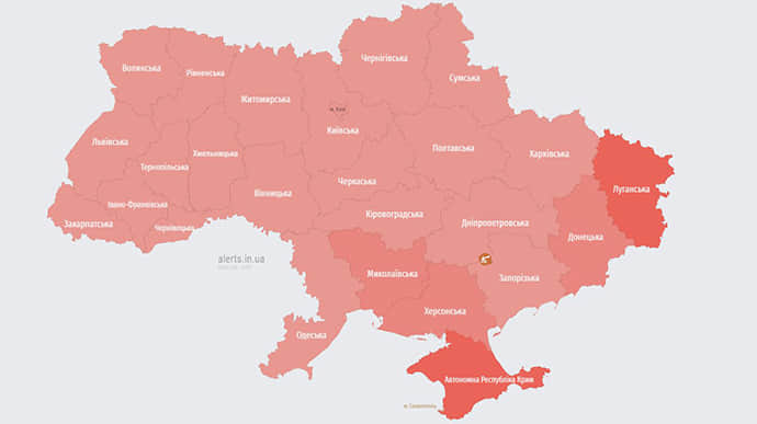По всій Україні оголошено повітряну тривога через зліт МіГ