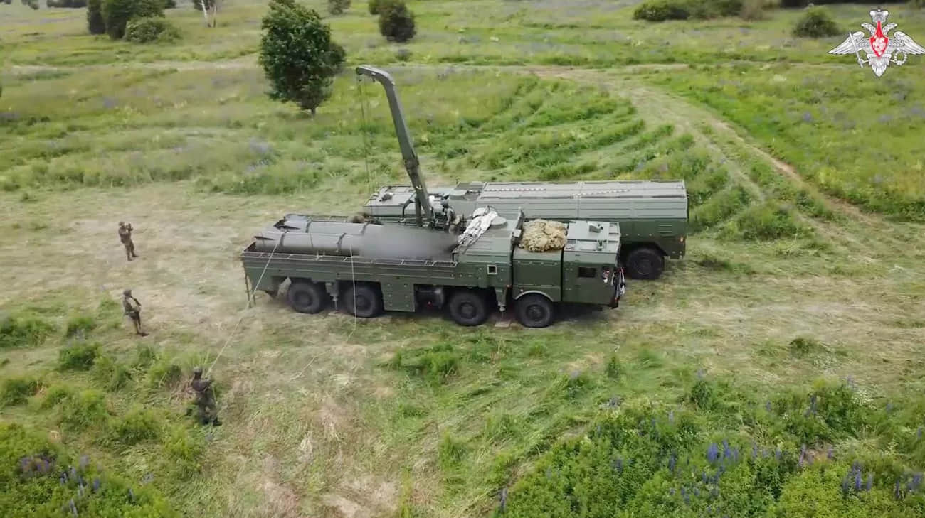 Russia says it has launched third stage of nuclear exercises featuring Iskander missiles – video