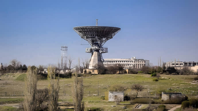 Russian Space Communication Centre presumably hit in occupied Crimea