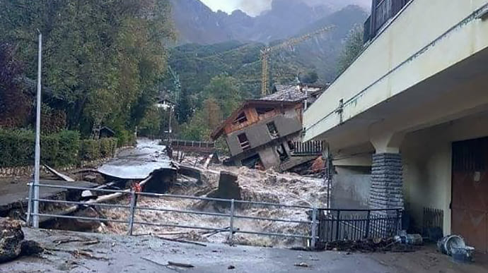Зливи й повені на півночі Італії: 1 загиблий, 11 зниклих безвісти