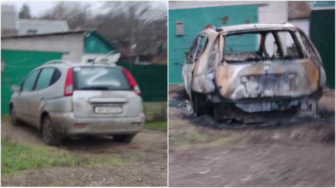 Underground resistance group blows up car carrying Russian official in Mariupol – photo