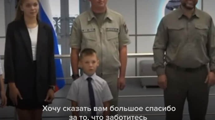 Child made to thank Putin at school opening ceremony in devastated Mariupol 
