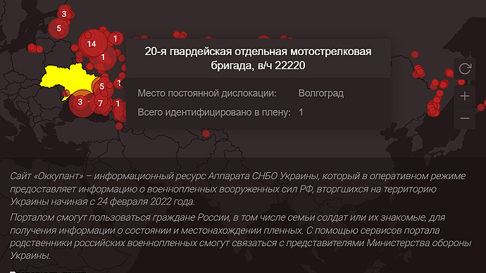 РНБО створив сайт Окупант з даними про полонених росіян 