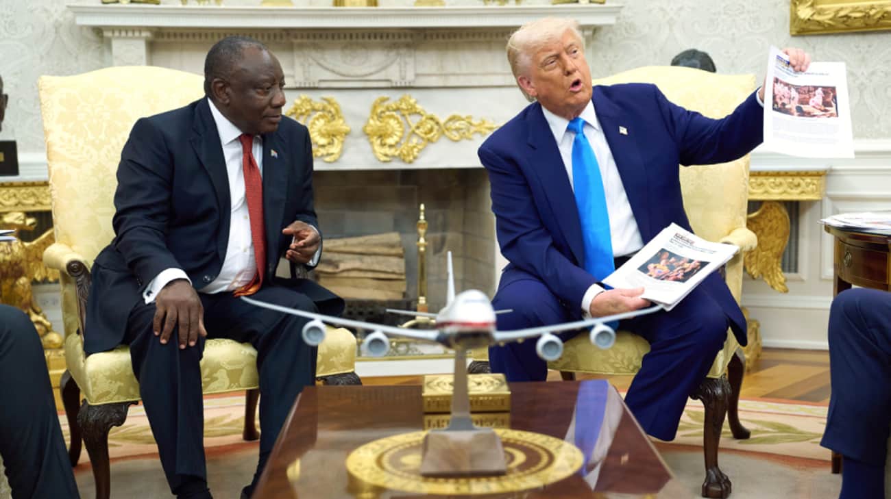 Trump accused President of South Africa of  » Genocide White  » – conspiracy theories previously supported by Musk