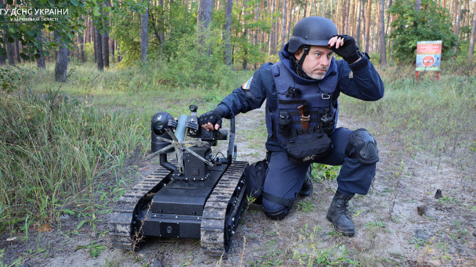 Robot called Bober helps sappers clear Kharkiv Oblast of landmines