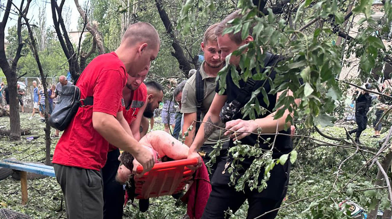 Zelenskyy: Russians targeted playground in Mykolaiv, we need new measures to support our defence – photos