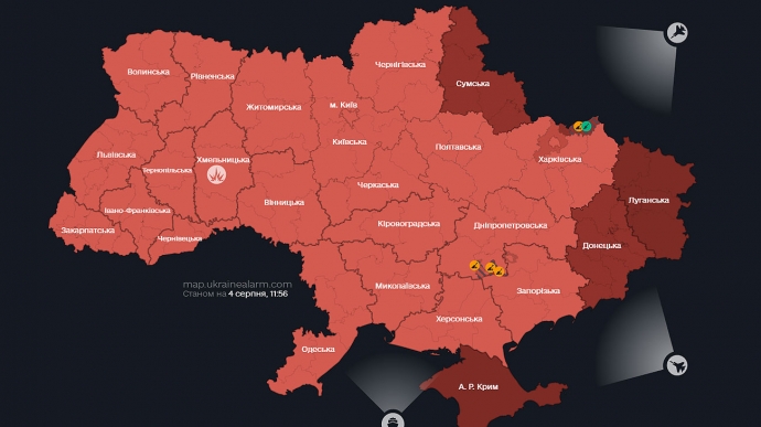 В Україні лунала третя за ранок тривога через МіГ: в небі були "швидкісні цілі"
