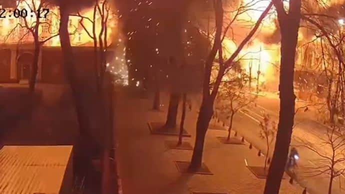 Odesa Art Museum posts video of explosion of Russian missile on 5 November