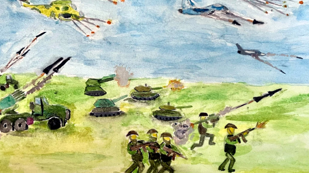 Доброго вечора, ми з України! Діти малюють війну 