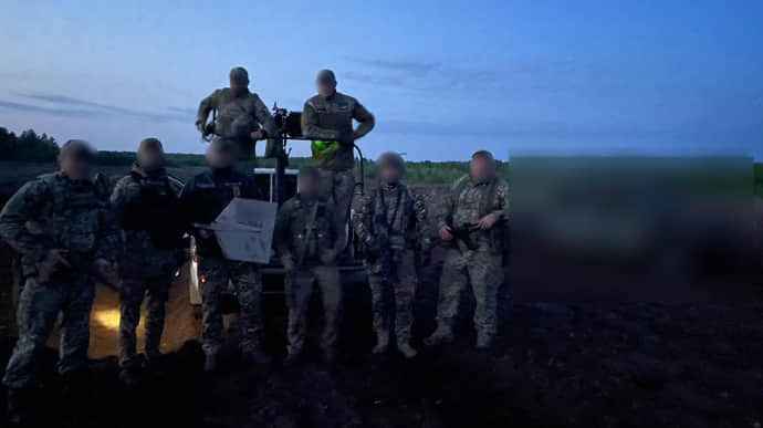 Ukrainian border guards down Shahed drone in pitch darkness