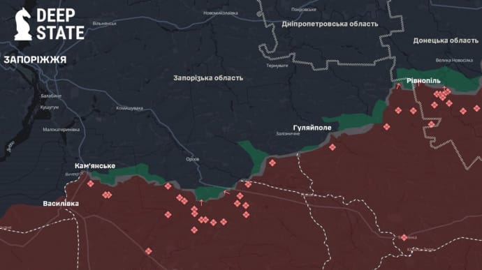 В DeepState розповіли, чи готує ворог великий наступ на Запоріжжя