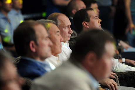Медведчук составил компанию Путину и Медведеву в Сочи. Фото пресс-службы президента РФ