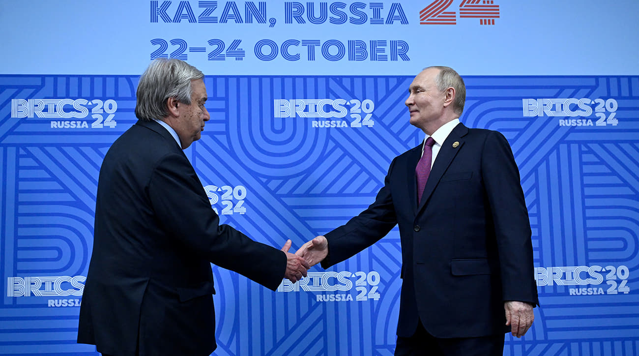 UN Secretary-General made mistake by attending BRICS summit and meeting Putin – Lithuanian Foreign Minister