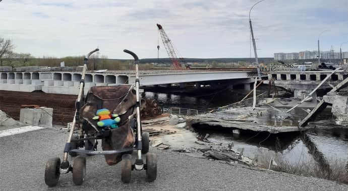 New bridge opened in Irpin