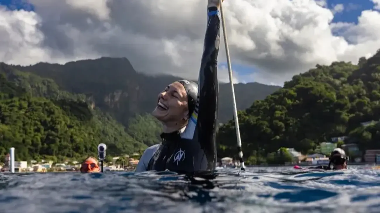 "I did it again!": Ukrainian Kateryna Sadurska sets another freediving world record – video