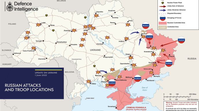Разведка Британии: Россияне переключатся на Донецкую область, но им нужна пауза
