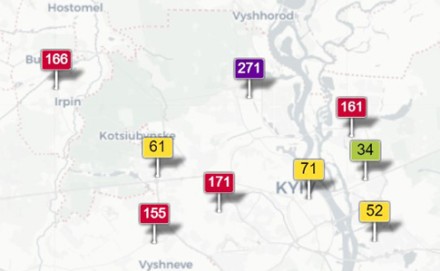 Забруднення повітря у Києві зашкалює, подекуди надто небезпечно