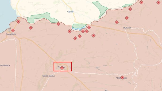 Окупанти заявили, що дві ракети влучили у телевежу в Токмаку Запорізької області