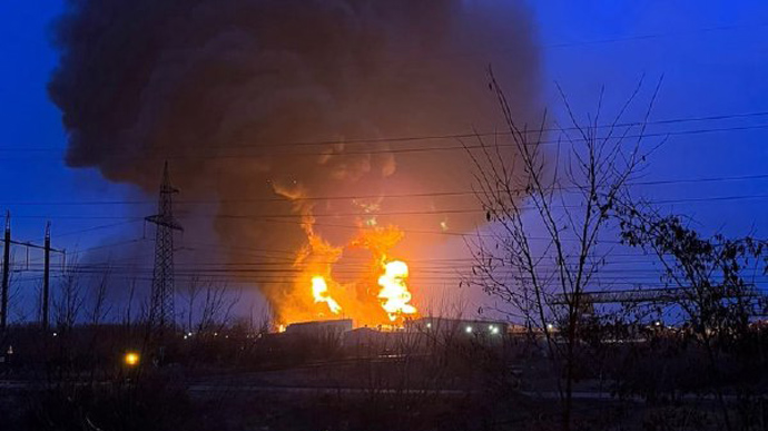 Russia claims oil depot fire in Belgorod started after Ukrainian airstrike