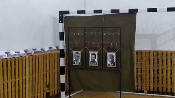 Photo of Zelenskyy used for target practice at children's festival in Tomsk, Russia