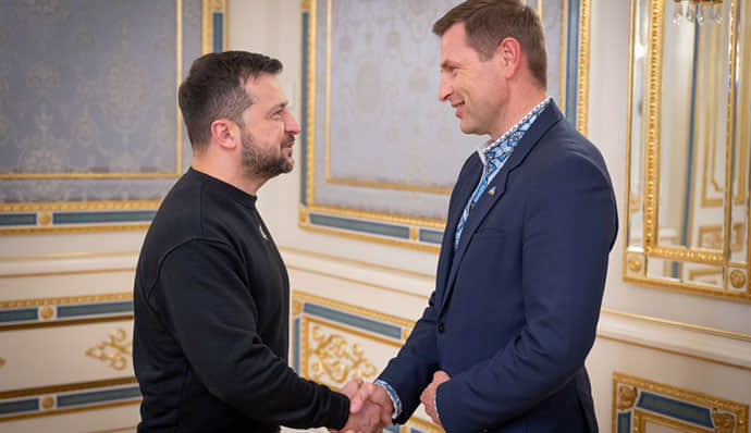Зеленський зустрівся з міністром оборони Естонії