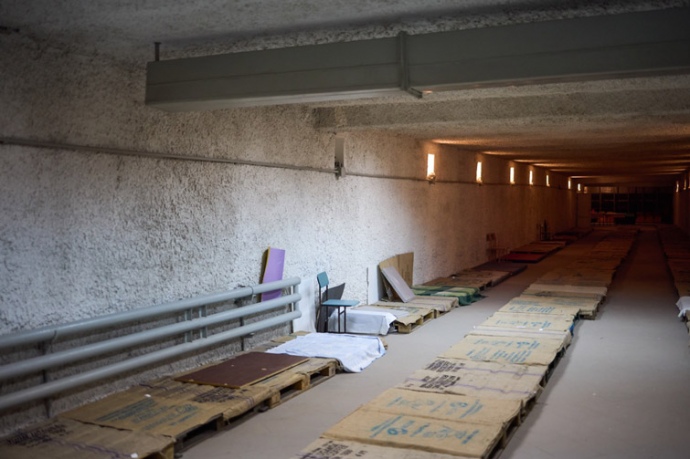 Bomb shelter in Lviv Lyceum. Photo by Olena Zelenska