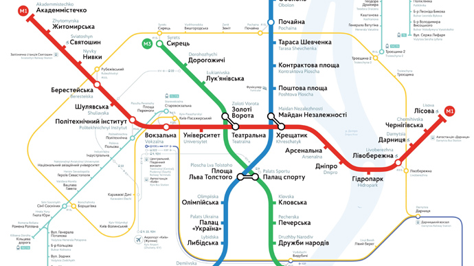 Часть красной ветки метро Киева не работала из-за перепадов напряжения 
