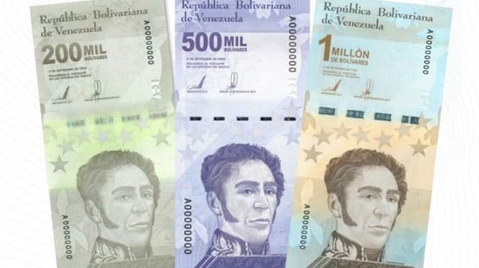 Банкноту номіналом мільйон боліварів вводять у Венесуелі