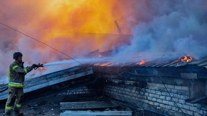 Russians hit agricultural facility in Kherson Oblast