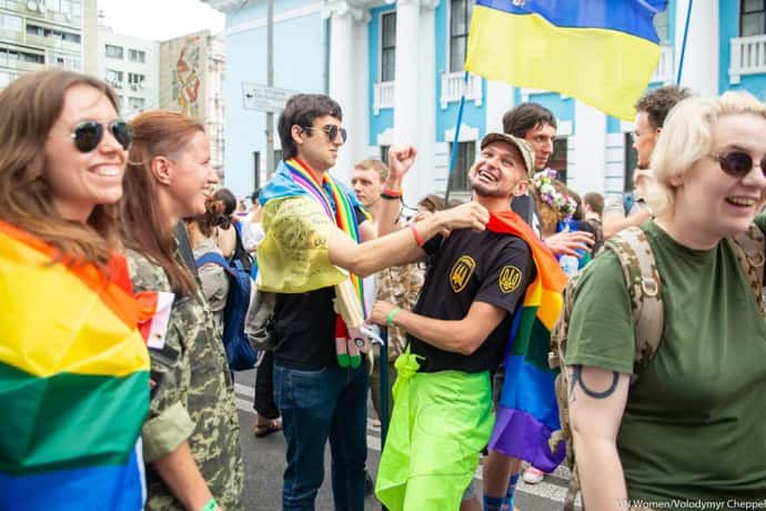 Колона ЛГБТ військових та їхніх союзників на KyivPride 2019 