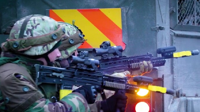 Ukraine's Ministry of Defence shows Ukrainian military being trained in UK for urban warfare