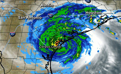 В Техасе из-за урагана объявлен режим стихийного бедствия