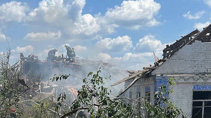 Russian strike damages private houses in Kyiv Oblast, victims reported 