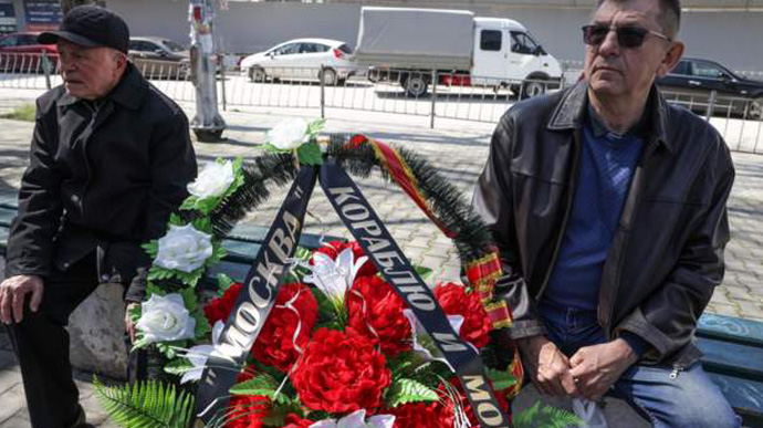 Farewell ceremony for the sunken Moskva in Russia-annexed Crimea