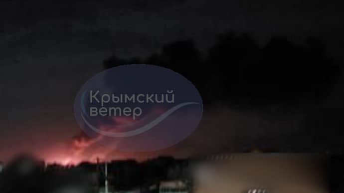 Explosions rock Crimea: Saky airfield on fire, ammunition blows up there – video